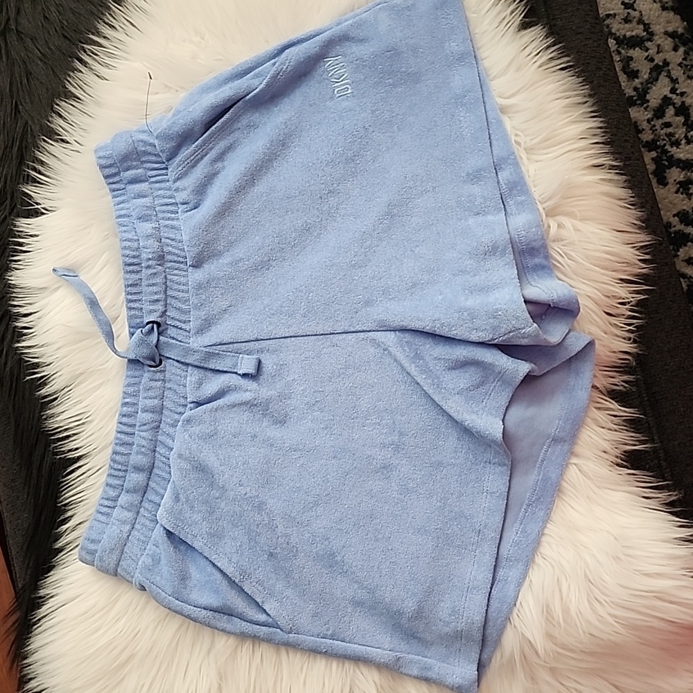 New DKNY Women's Light Blue Terry Cloth Shorts, NWOT Sz Medium